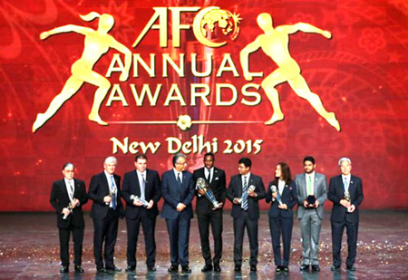 Lễ trao giải của AFC năm 2015 ở Ấn Độ.